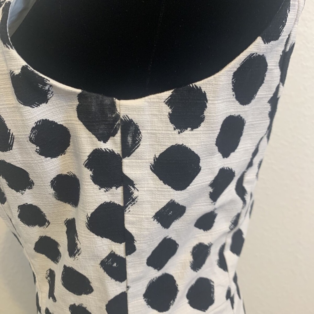 Vintage White House Black Market White Polka Dots Party Sun Dress Women's Size 2 - Picture 11 of 14